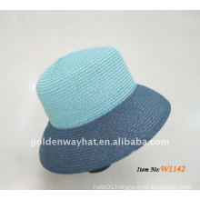 Women fashion navy blue straw hat